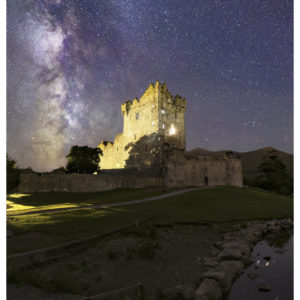 Ross castle under the stars